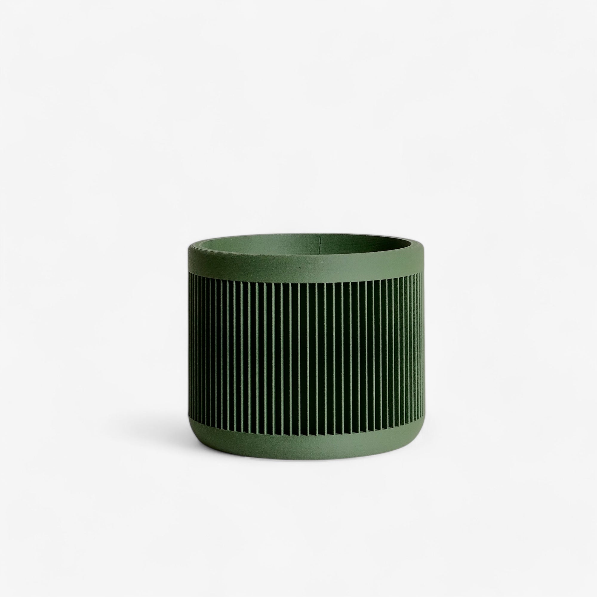 Eco-friendly green pot - Japandi style, perfect for succulents. Minimum design. #color_Green