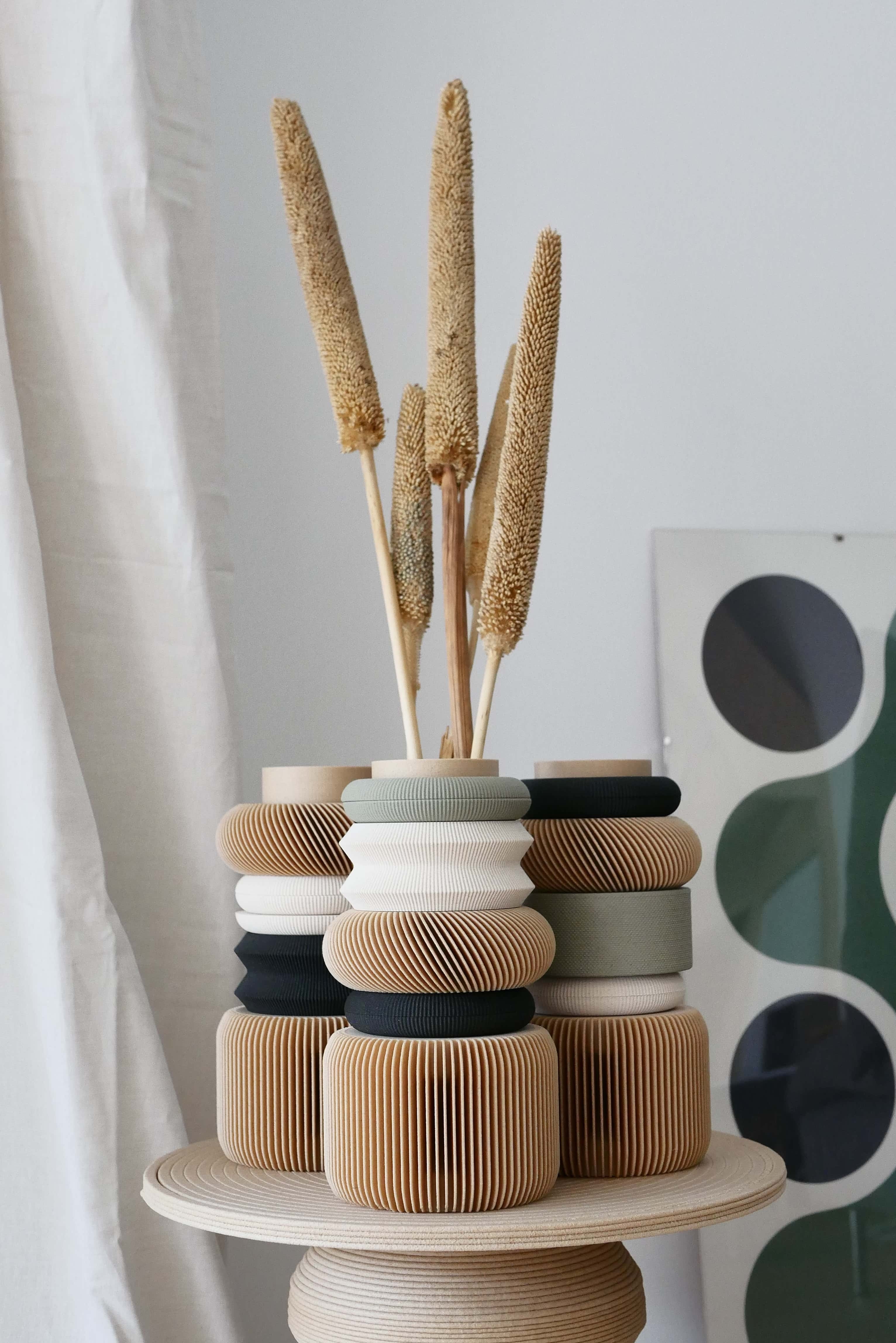 Modular Vase NU Olive Green