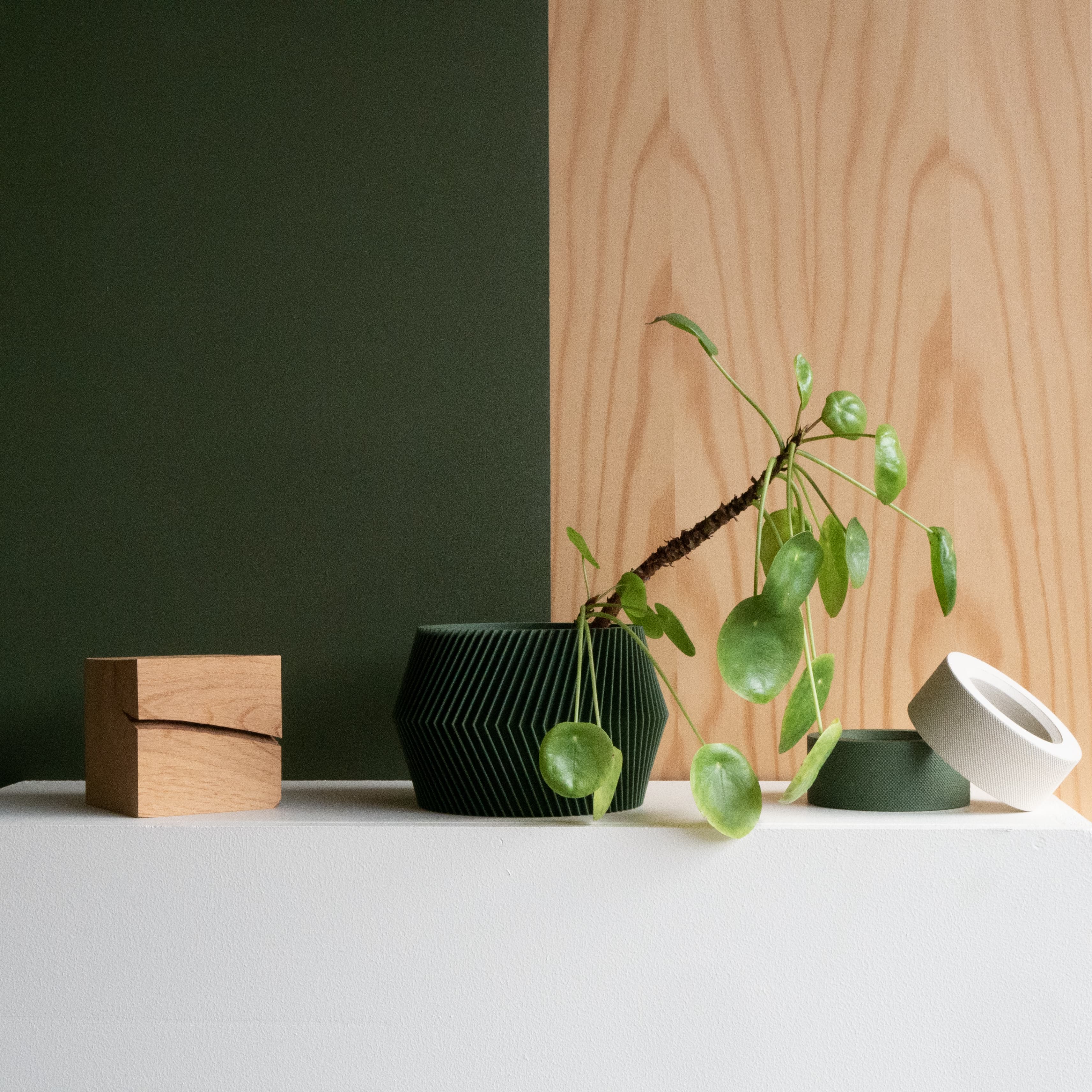 Green DISSIPAT Indoor Planter - Minimum Design #color_green