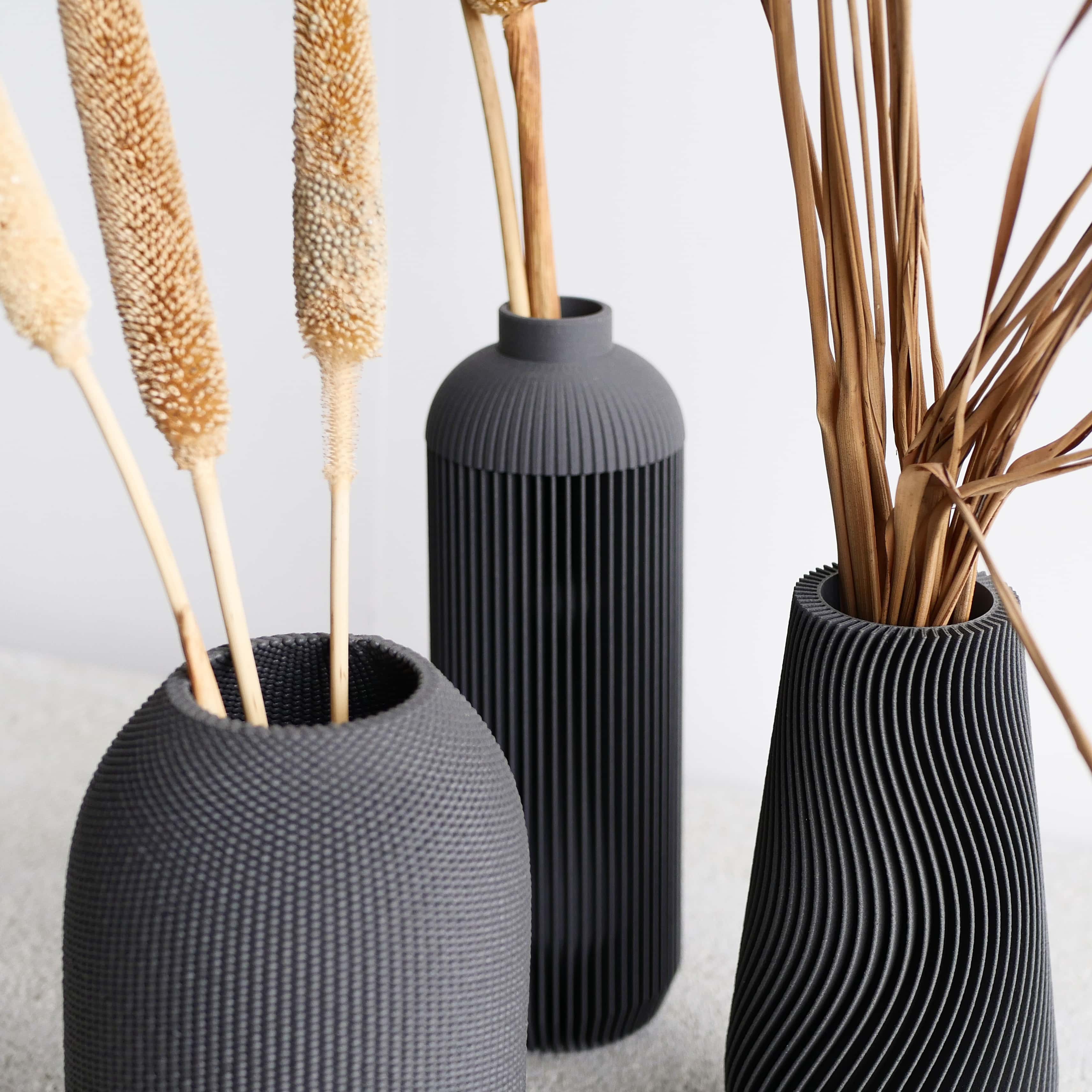 Onde Vase - Minimum design - Home decor - #color_Dark grey