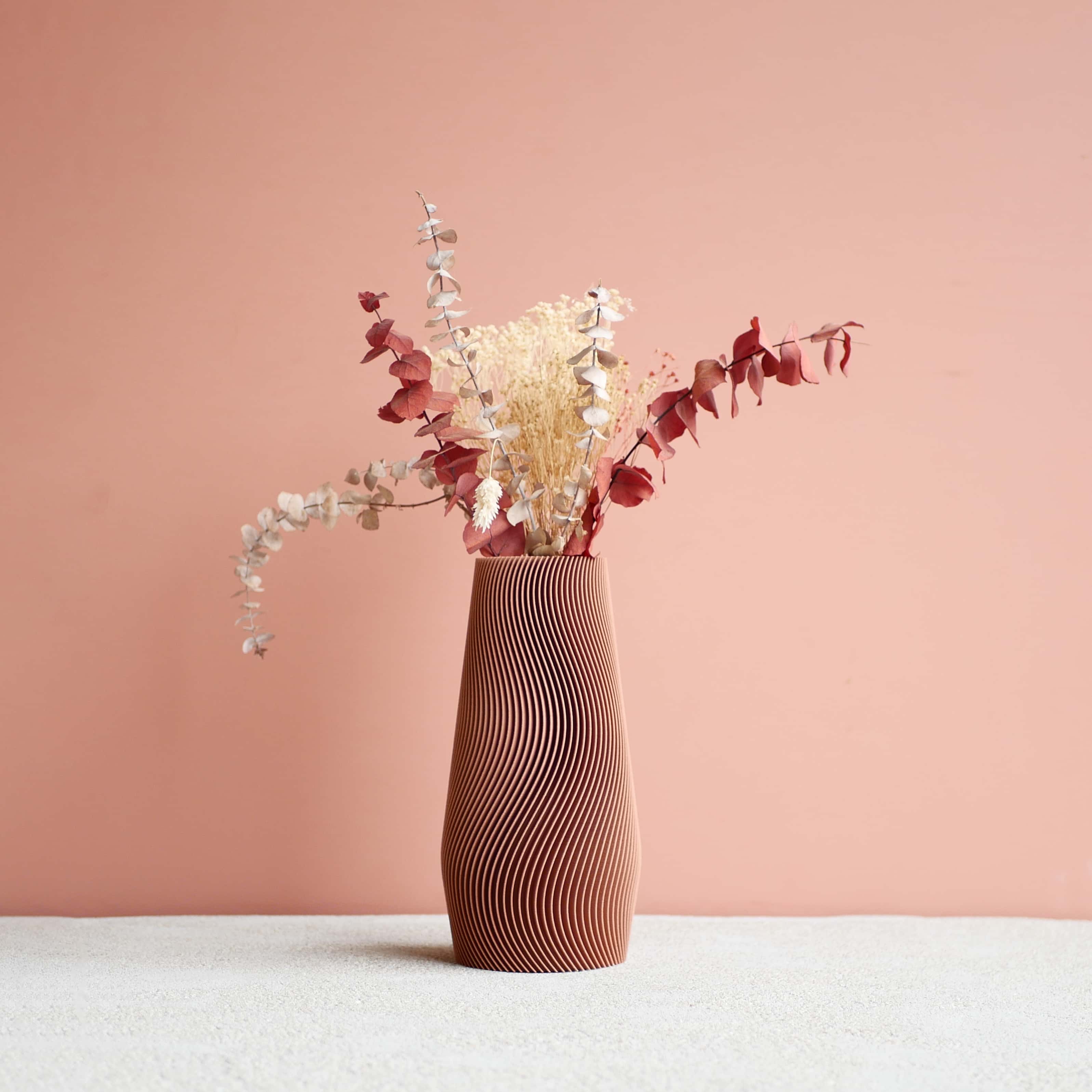 Wave vase - Minimum Design #color_Terracotta #couleur_terre cuite