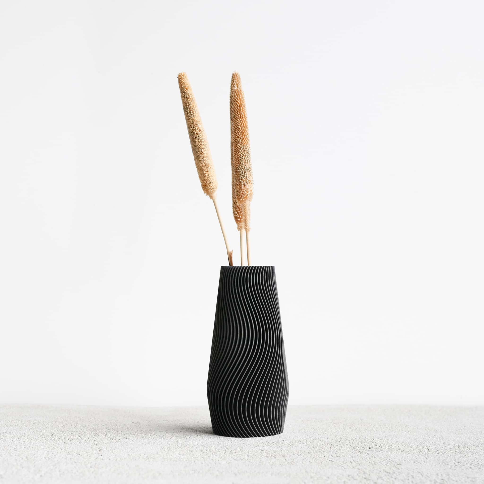 Wave Vase- Minimum design - #color_Dark Grey