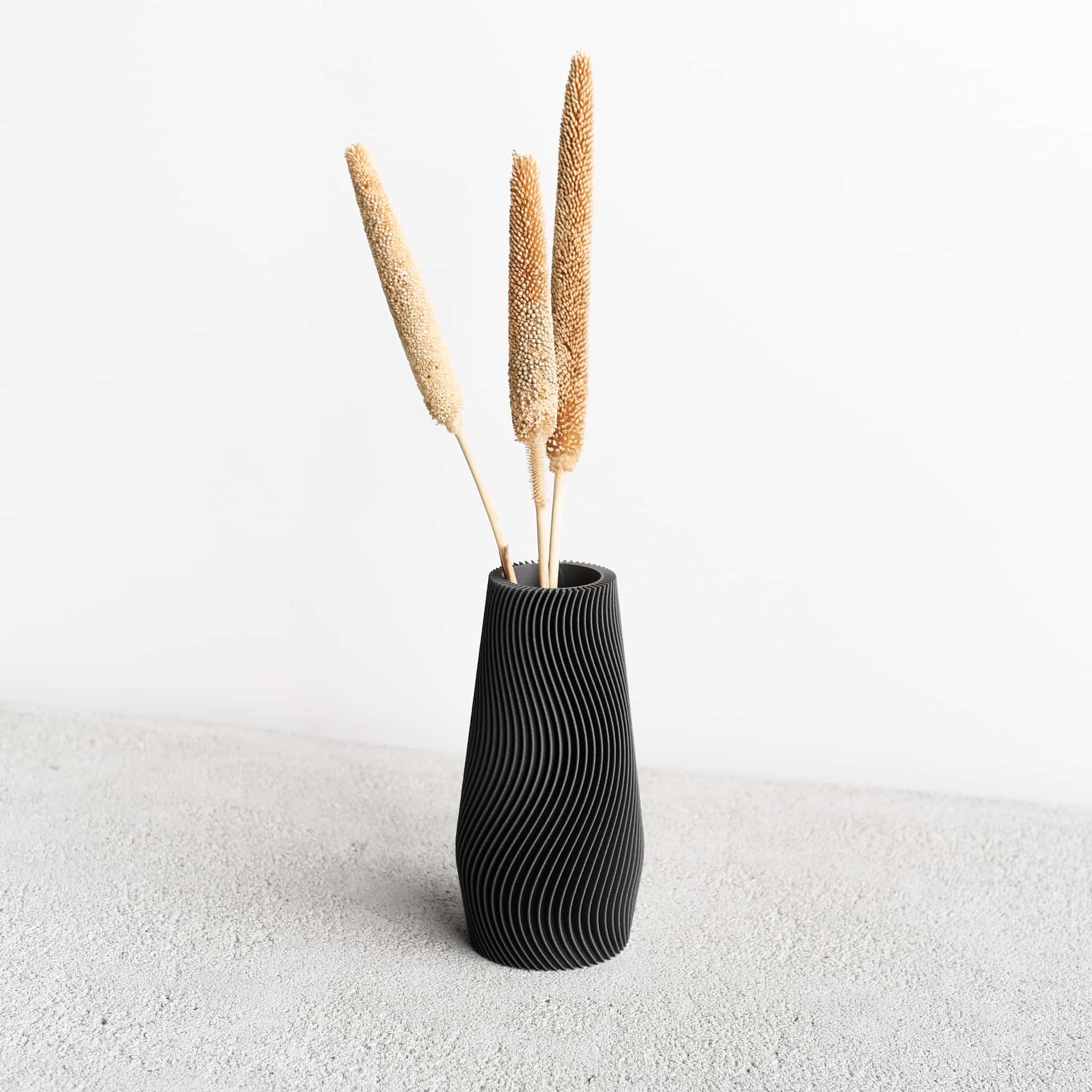 Wave Vase- Minimum design - #color_Dark Grey