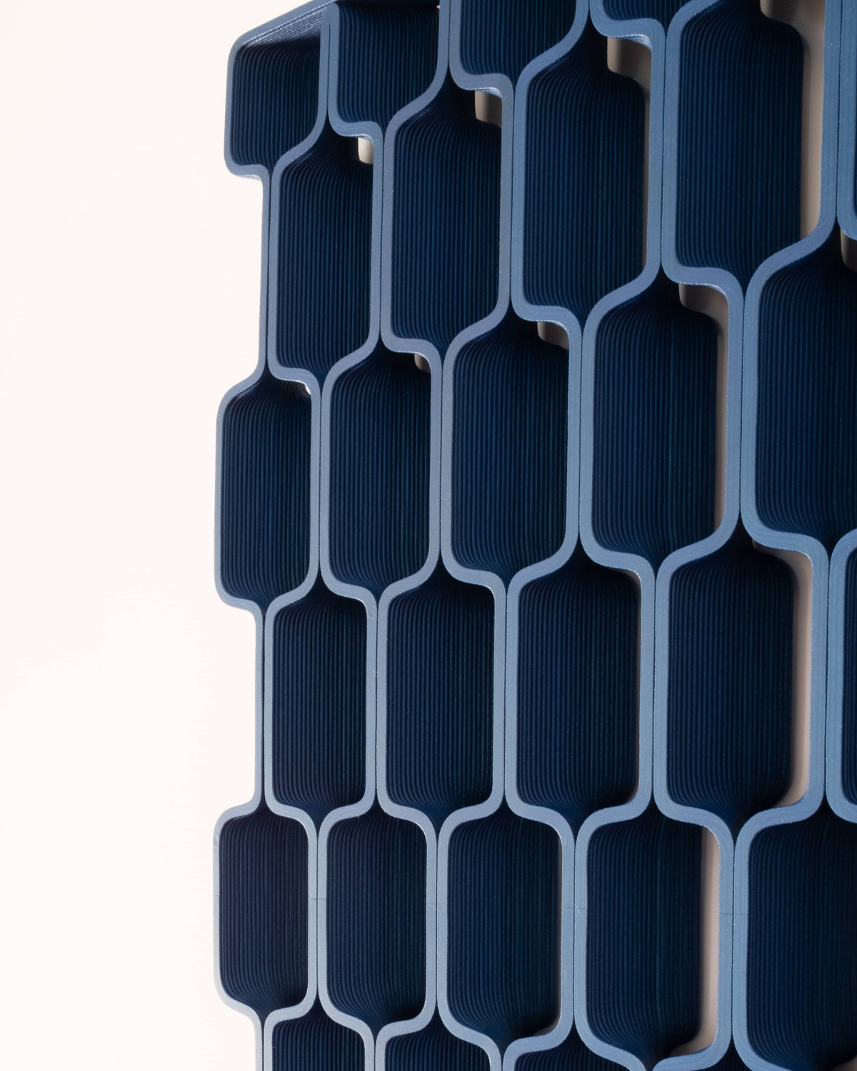 TRAM decorative wall panel geometric relief navy blue - Minimum Design