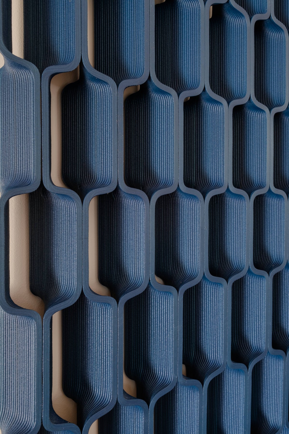 TRAM geometric wall panel texture detail navy blue - Minimum Design