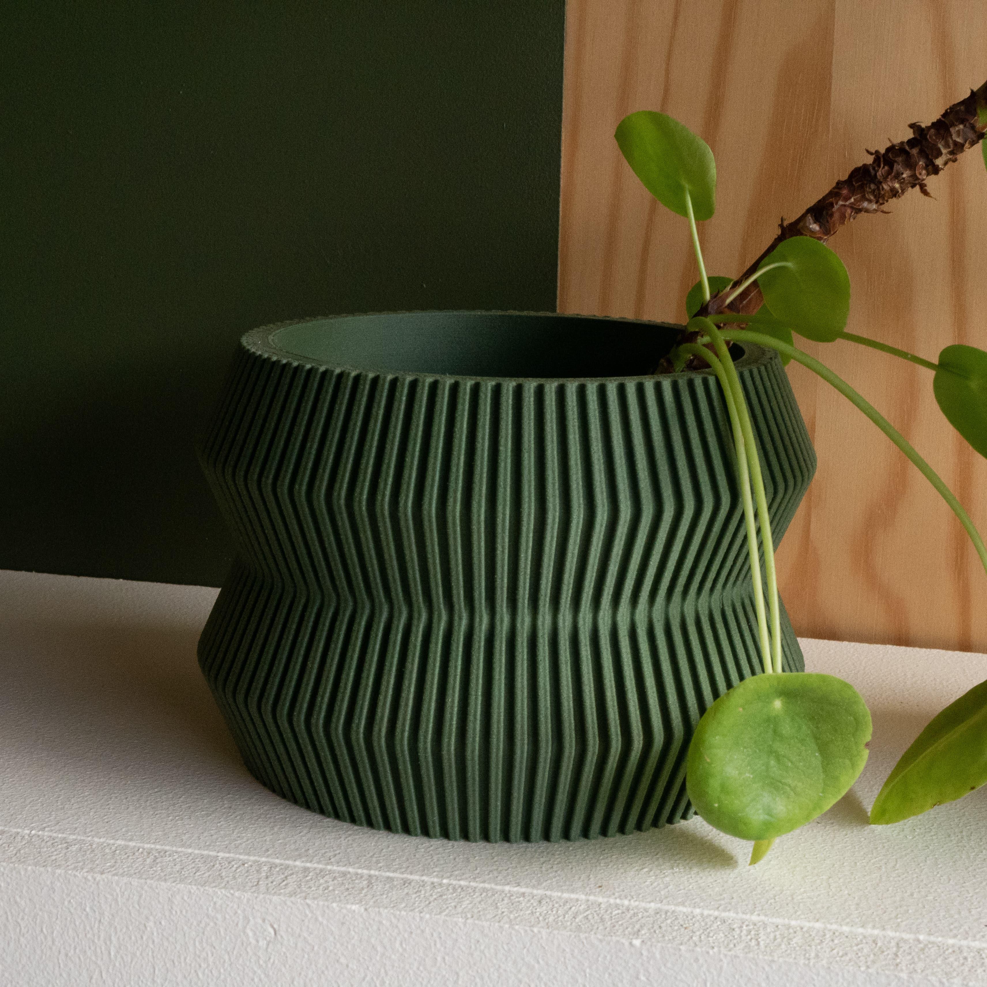 Zoom on the texture of the Minimalist ITO Indoor Planter - Minimum Design #color_green
