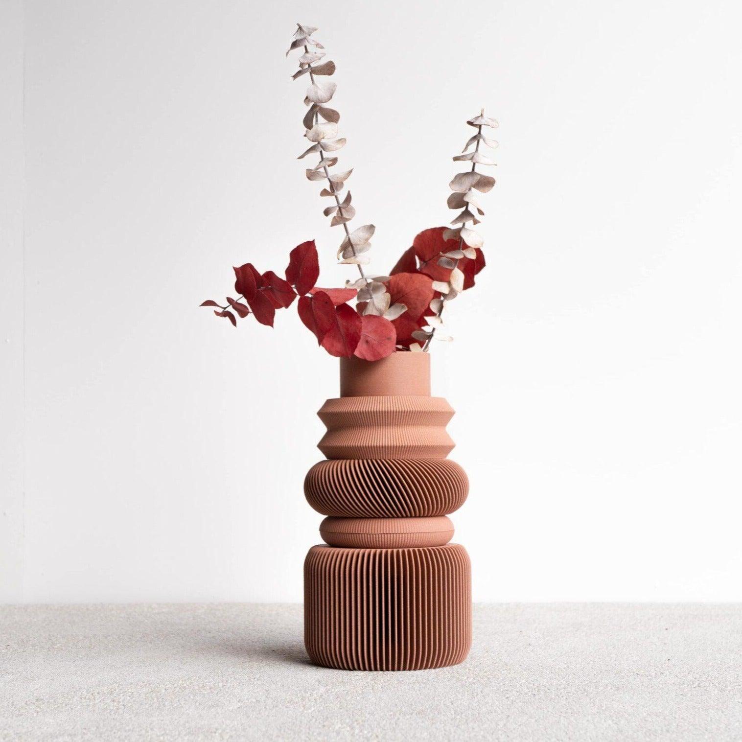 NU Modular Vase - Terracotta - Minimum Design