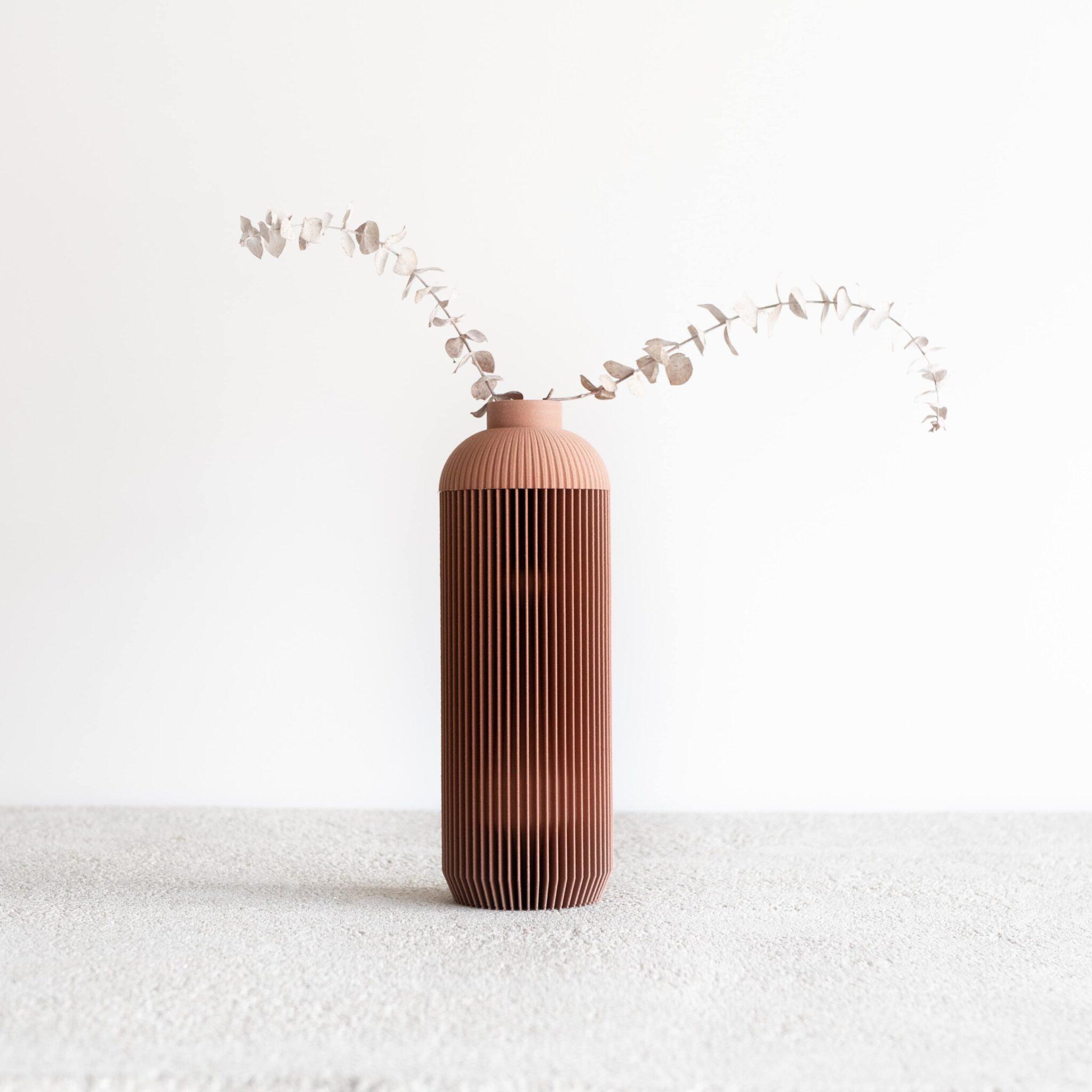 Onde vase terracotta