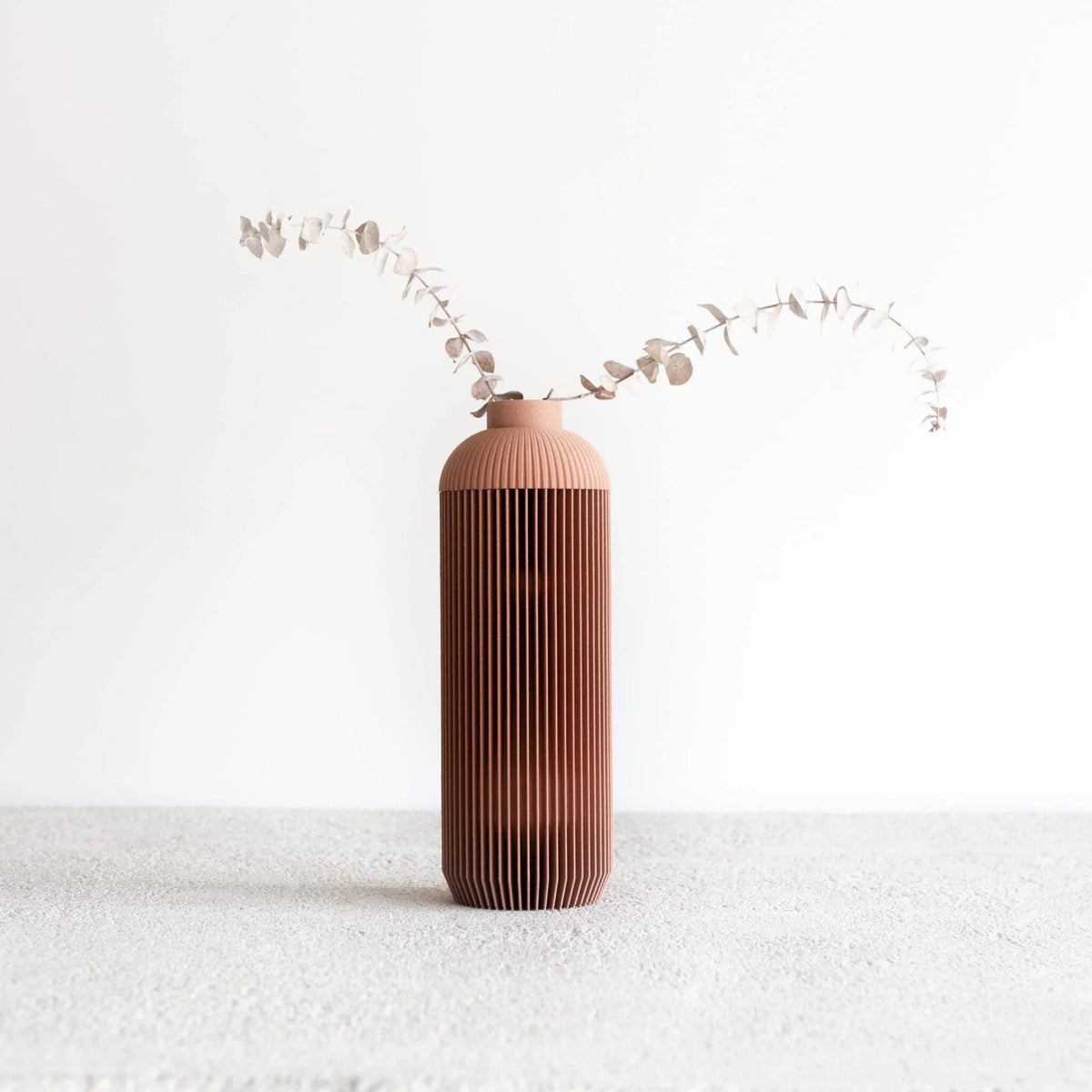 Onde vase terracotta