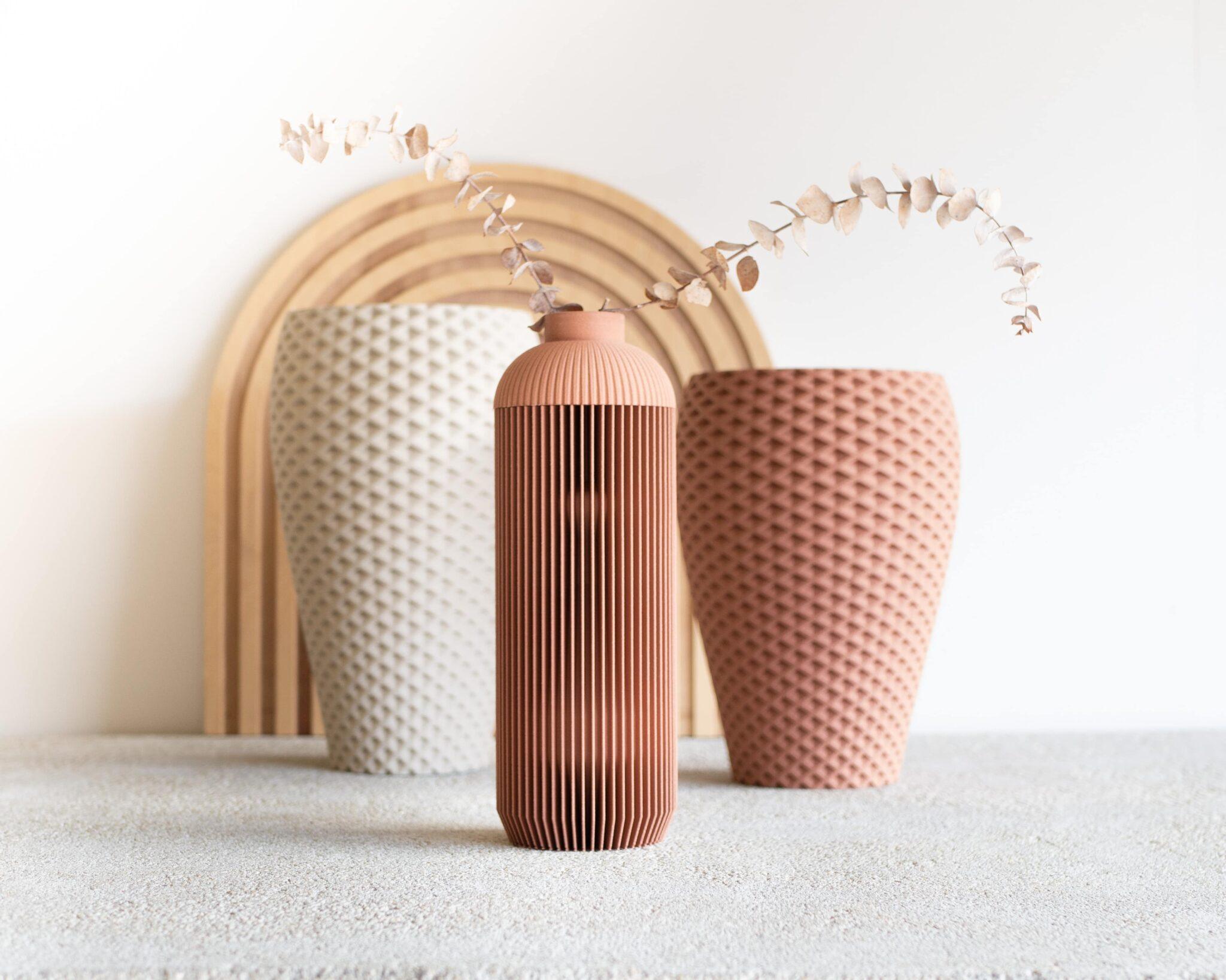 onde vase terracotta