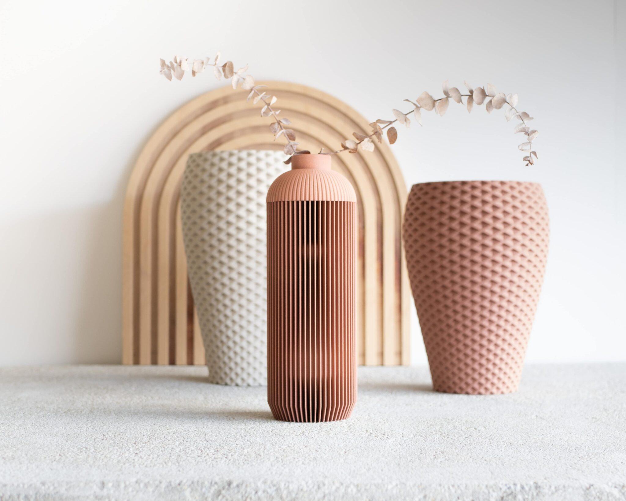 onde vase terracotta