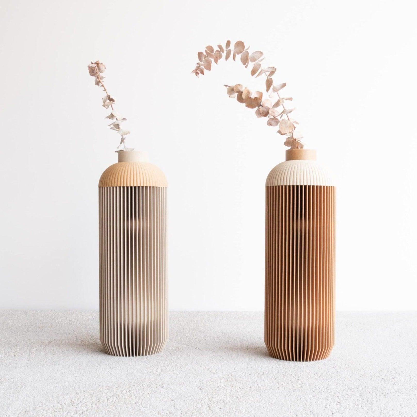 onde vase natural mist white
