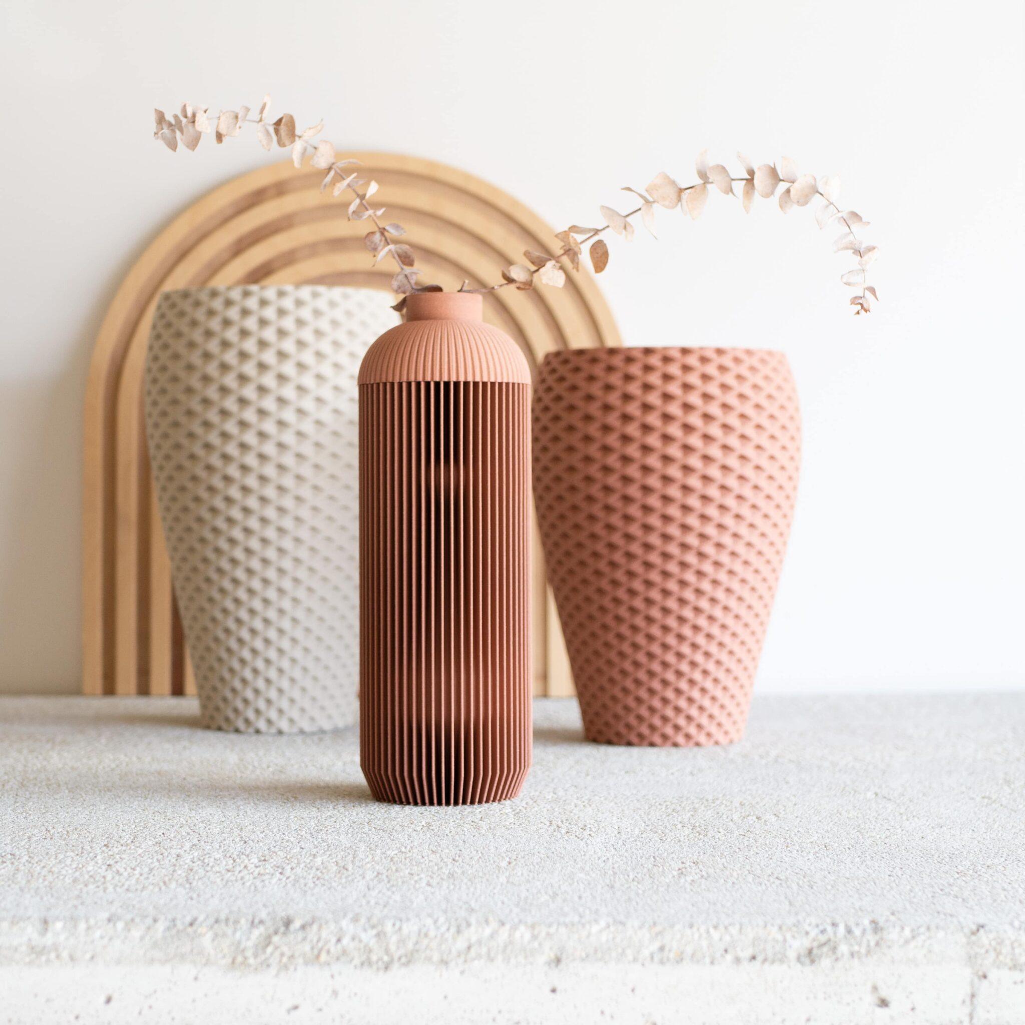 onde vase terracotta