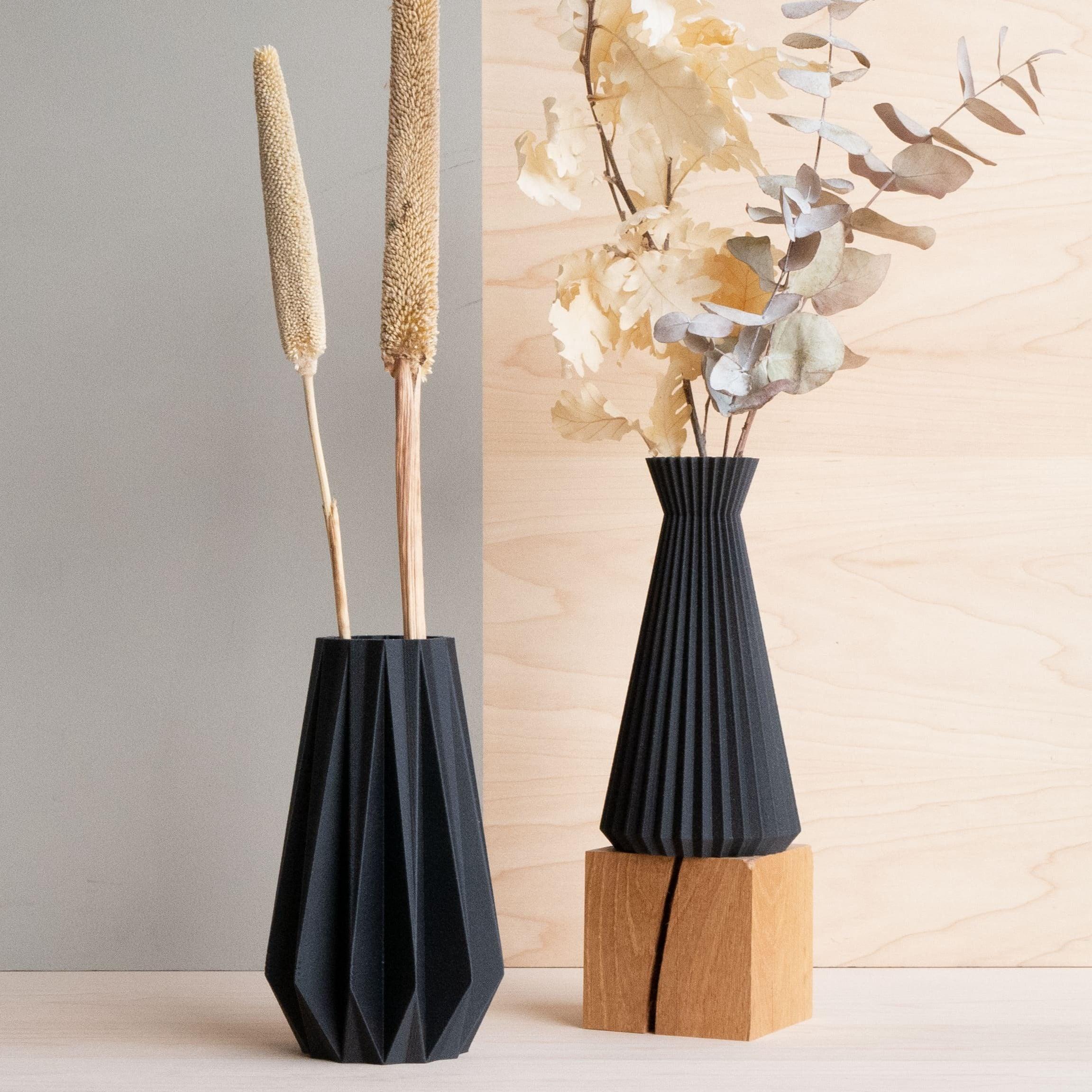 ORIGAMI Vase - Minimum Design #color_Black