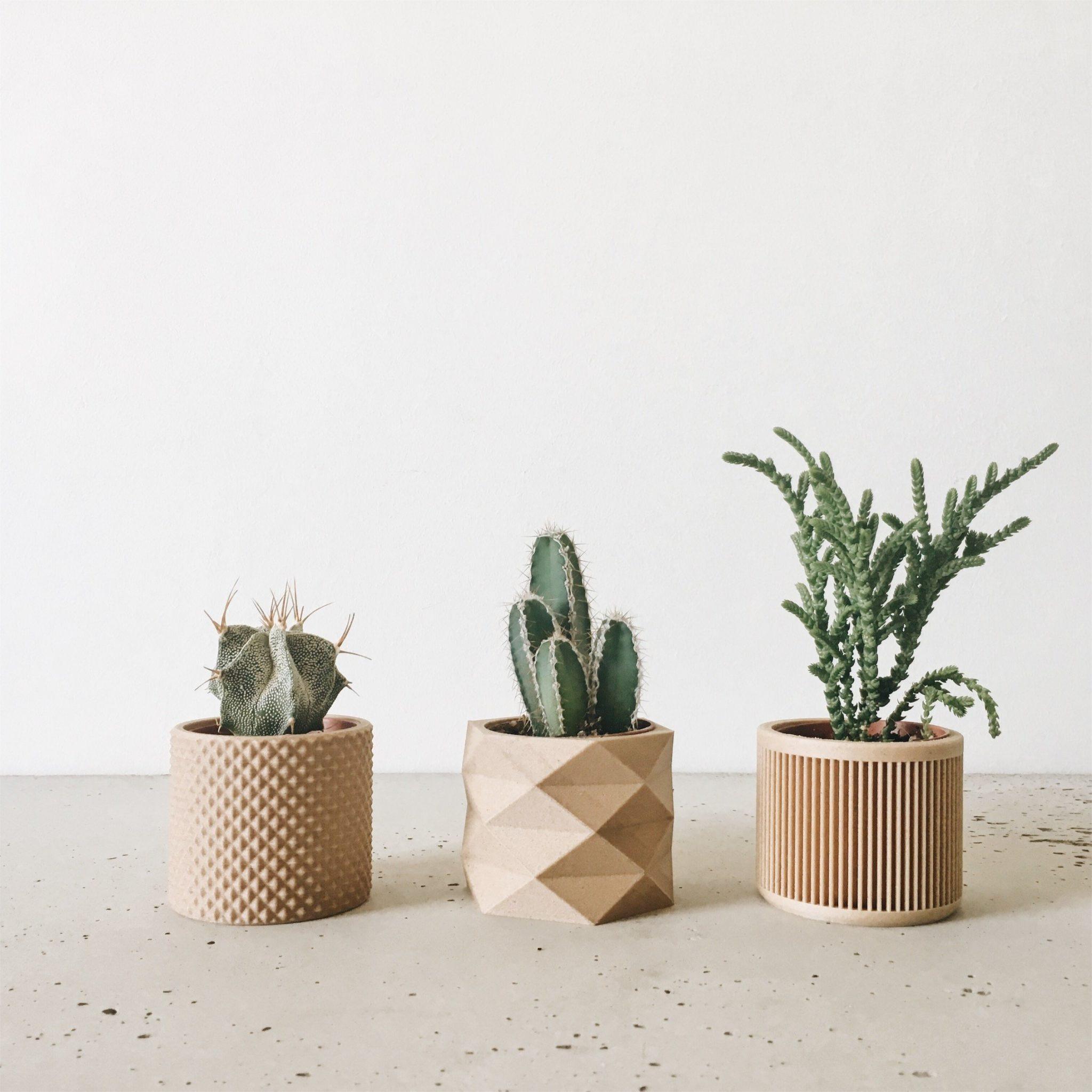 Set of 3 planters - Piko Diamant Japan - Minimum Design