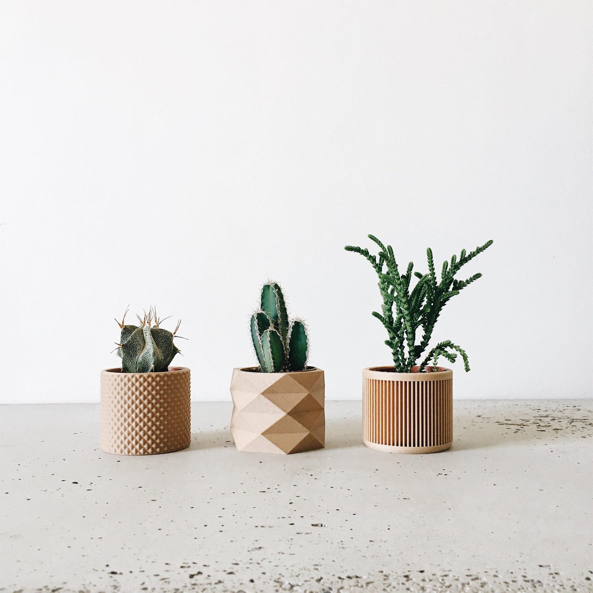 Set of 3 planters - Piko Diamant Japan - Minimum Design