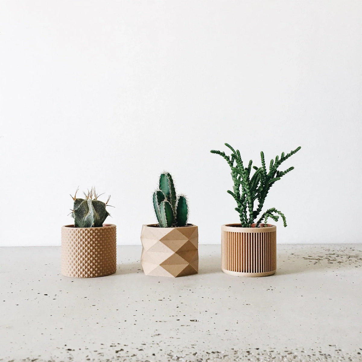 Set of 3 planters - Piko Diamant Japan - Minimum Design
