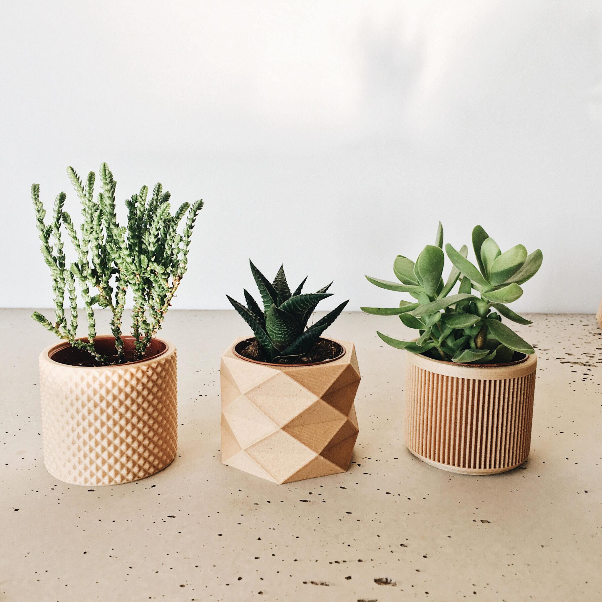 Set of 3 planters - Piko Diamant Japan - Minimum Design