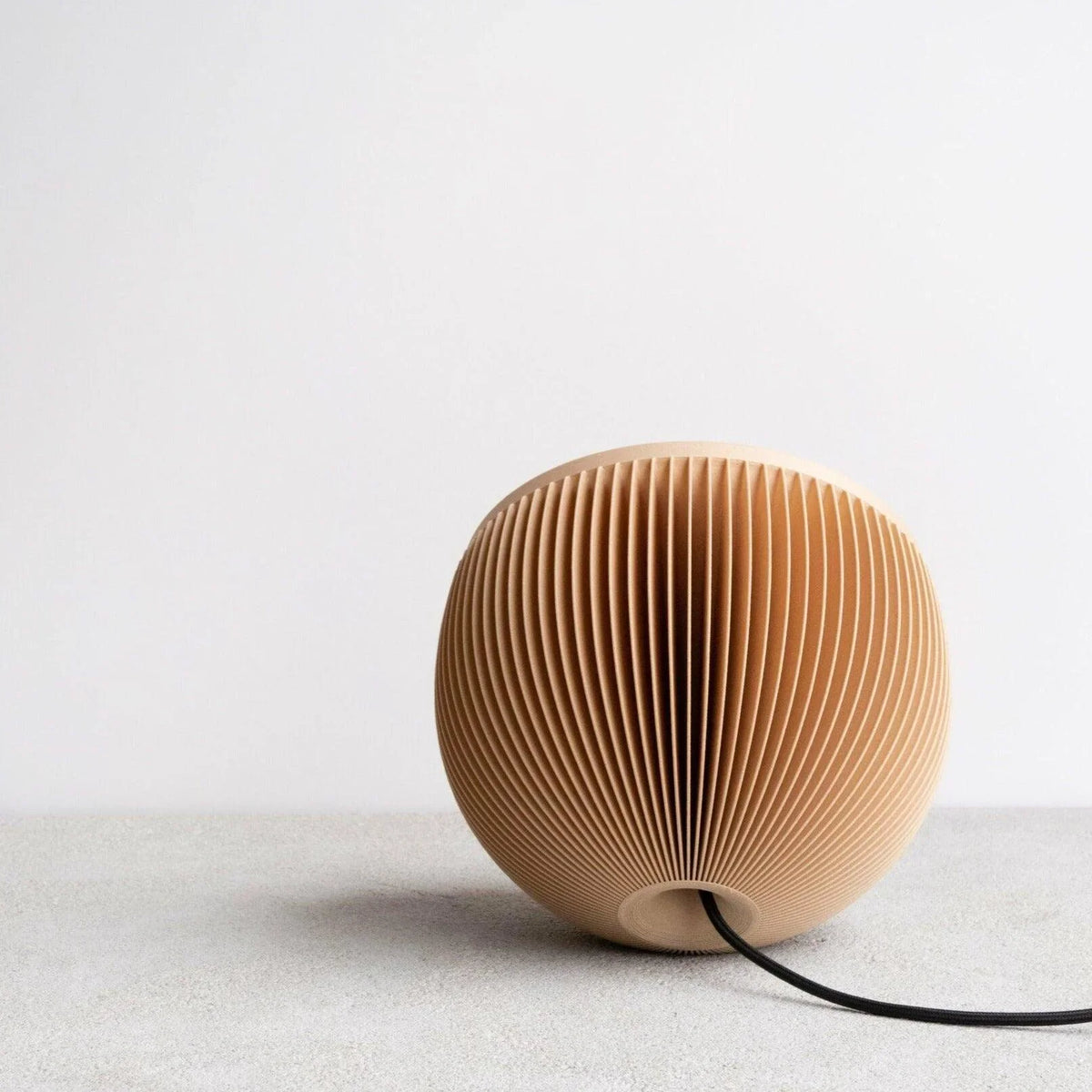 Back of the wood table lamp Sunset Minimum design
