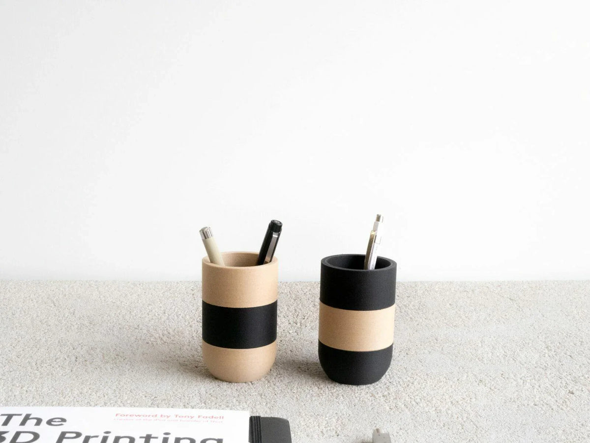Two tone pen holder Wood Black