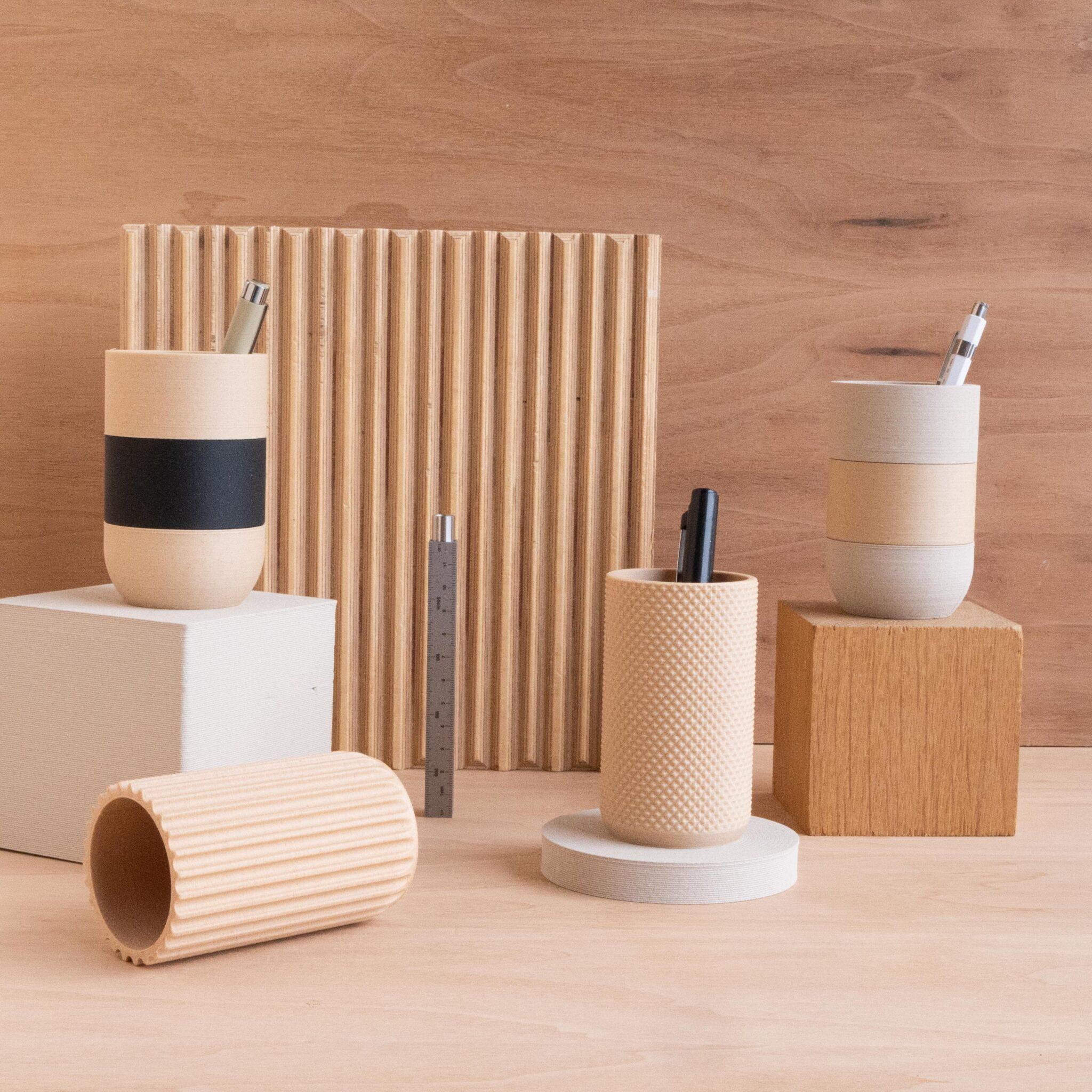 Two tone pen holder Wood Black