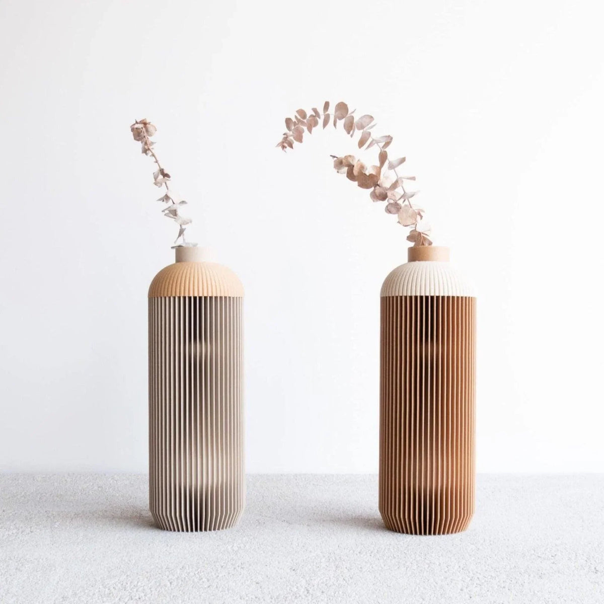ONDE Vase | Natural & Mist White | Minimum Design