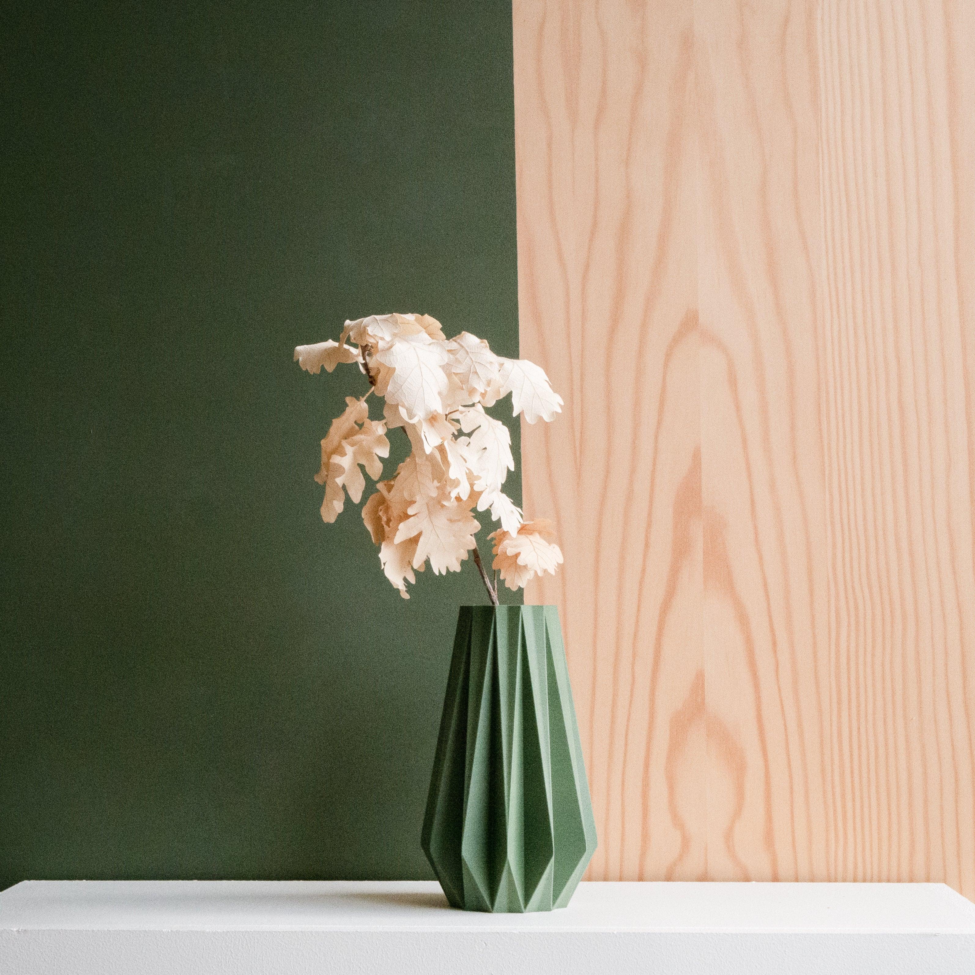 ORIGAMI Vase - Minimum Design #color_Green