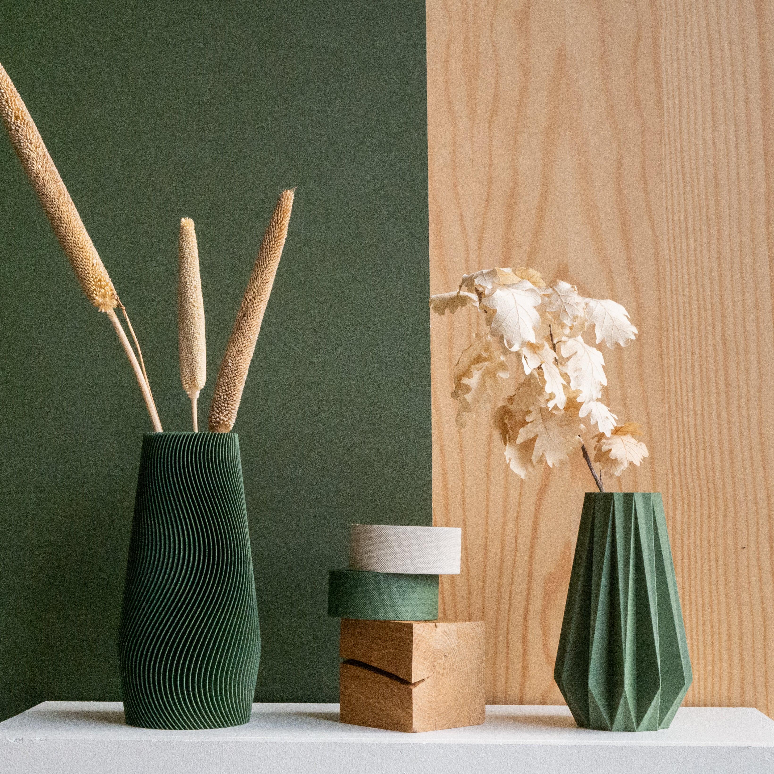 ORIGAMI Vase - Minimum Design #color_Green