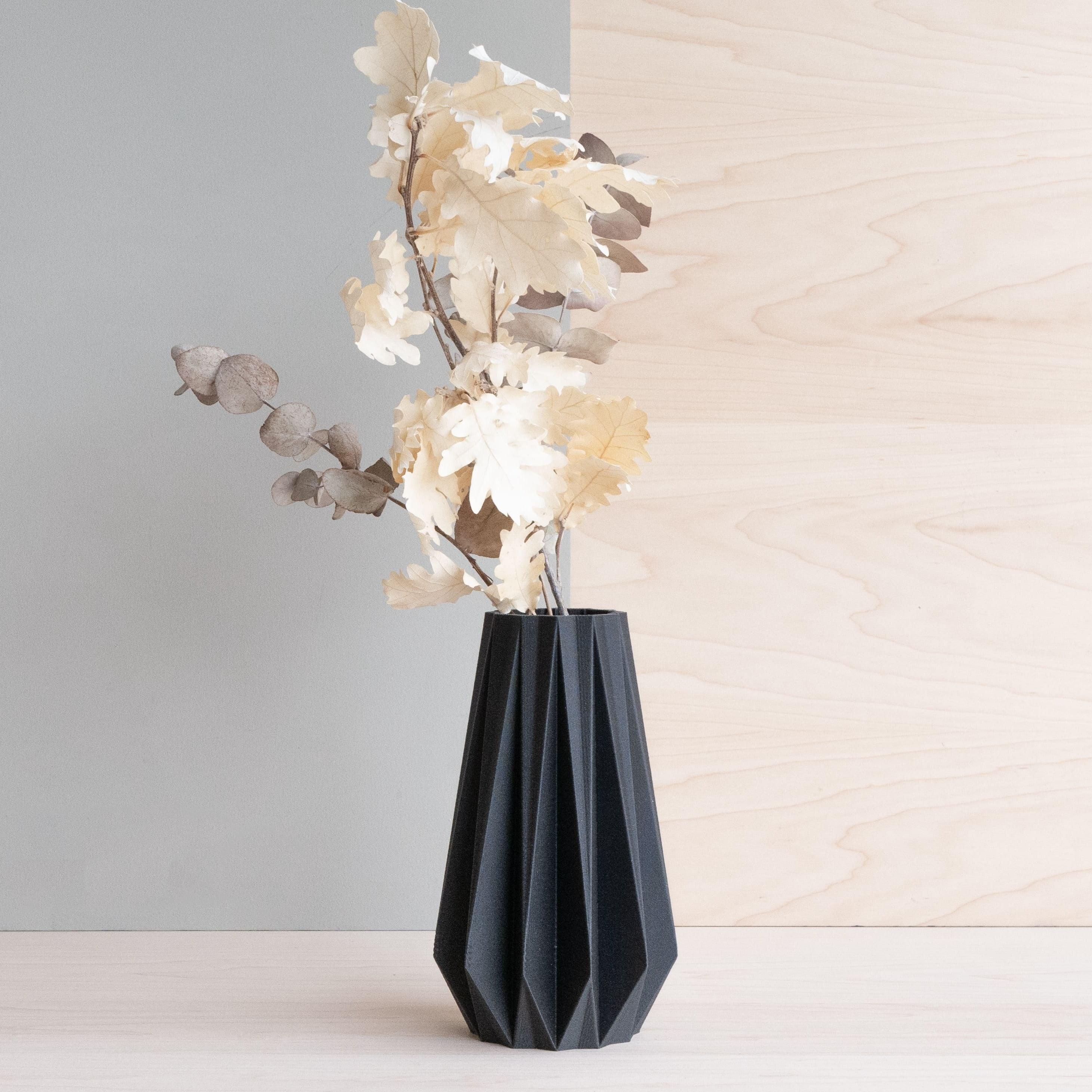 ORIGAMI Vase - Minimum Design #color_Black