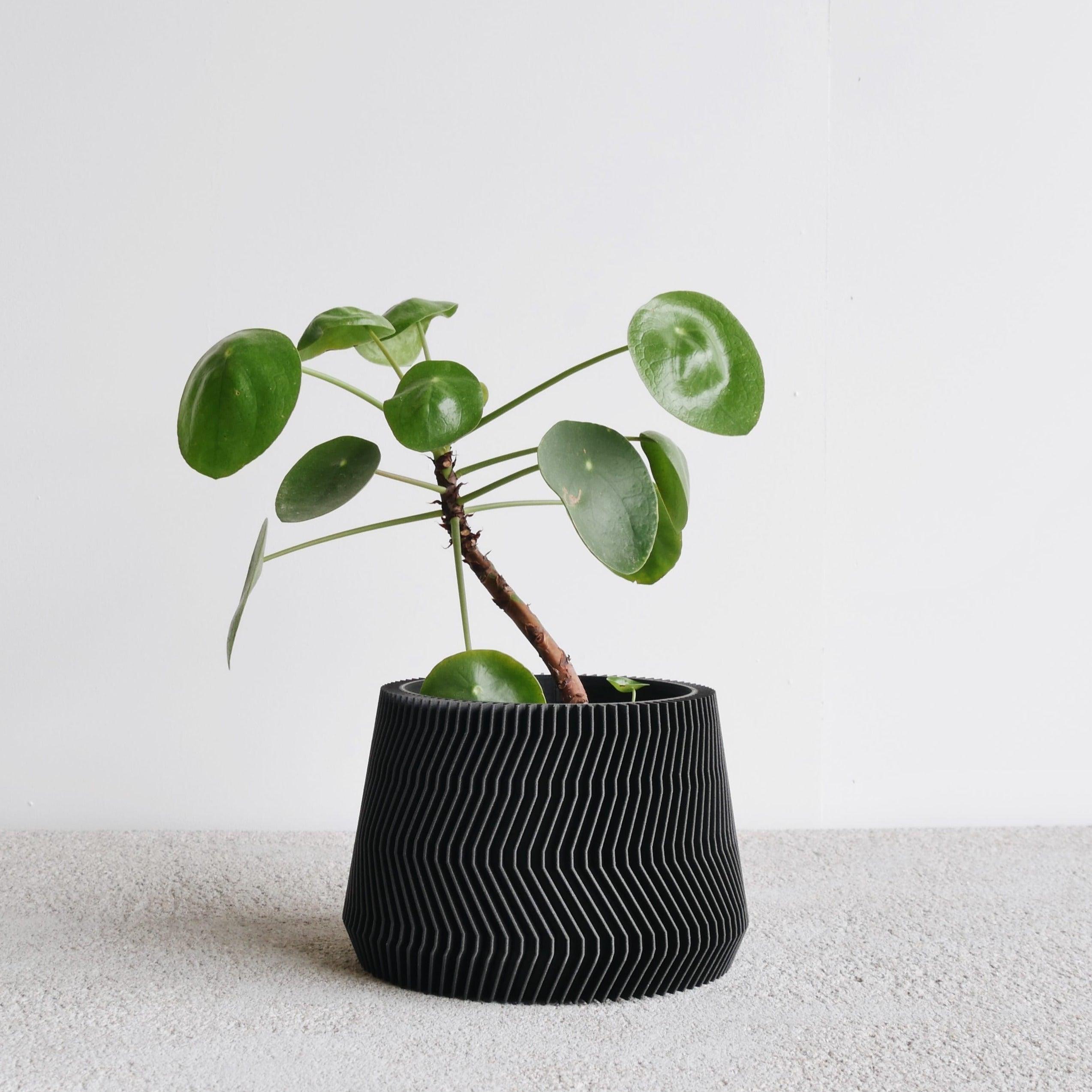 Black Savane indoor planter #color_Black